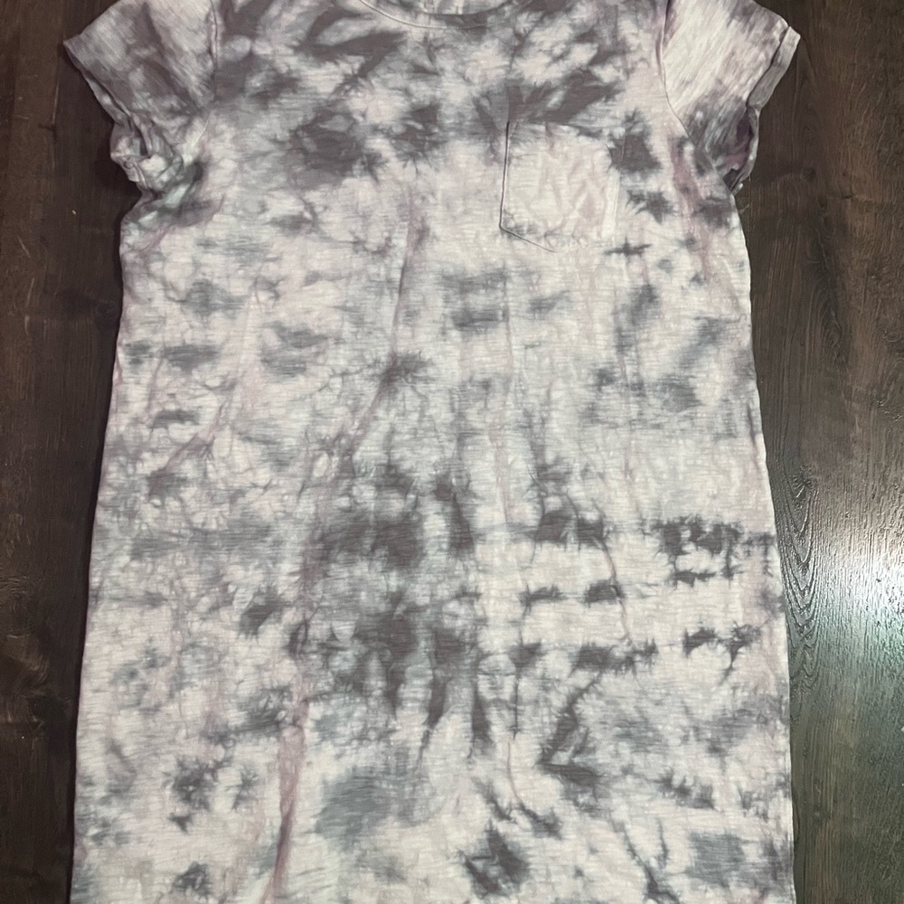 GAP Tie-Dye Midi Dress in Light Pink and Gray
